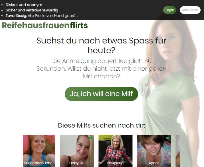 Reife Hausfrauen Flirts Logo