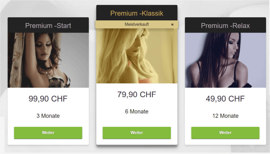 Entdecken Sie die Kosten von C-Date.ch: Kostenlose Nutzung für Frauen, attraktive Premium-Optionen für Männer ab CHF 49.90/Monat. Finden Sie Ihr erotisches Abenteuer!